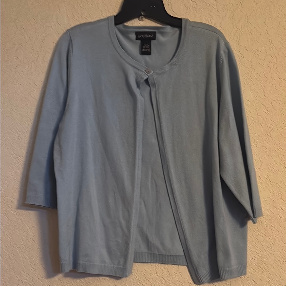 Lane Bryant Soft Blue Knit Cardigan